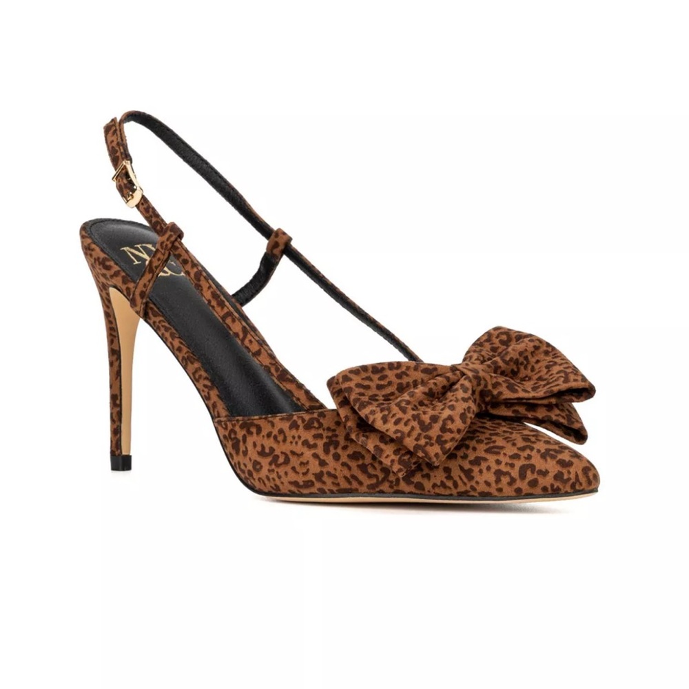 The Georgina cheetah pointed toe sling